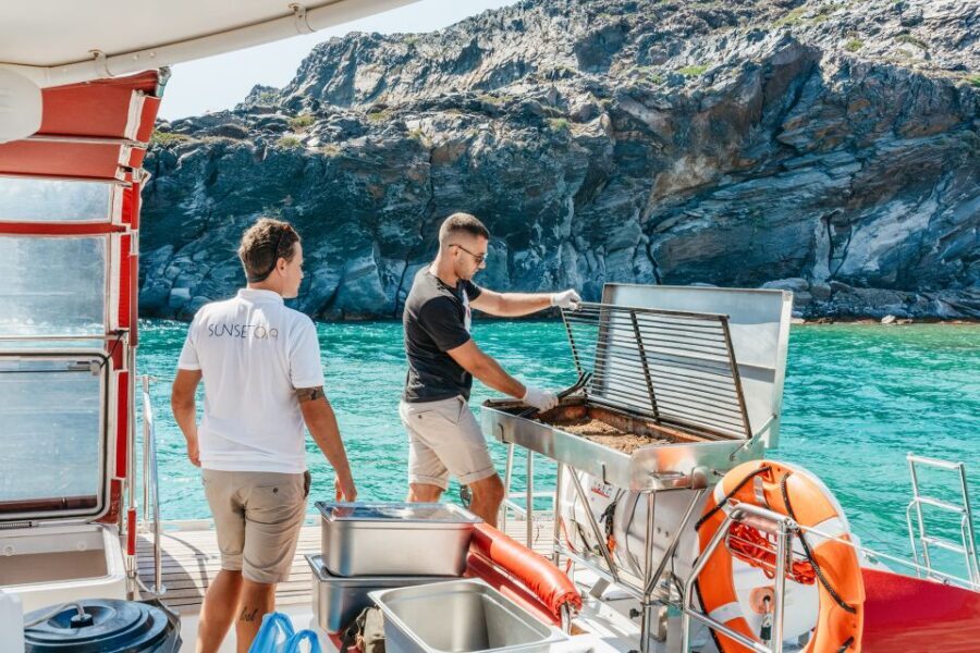 Santorini: Catamaran Tour with BBQ Dinner, Drinks, and Music - Price and Value: Is $93 Worth It for a Santorini Catamaran?