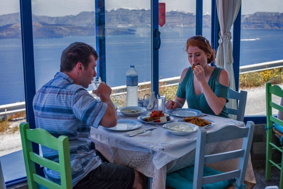 Santorini: Cooking Class and Easy Hike - The Akrotiri start: quiet roads and caldera views without the crowds