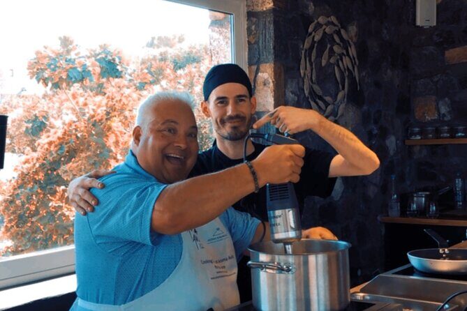 Santorini Cooking Class Gastronomy Experience & Wine Tasting - Stop 1 at Artemis Karamolegos Winery: cooking as your entry ticket to Santorini