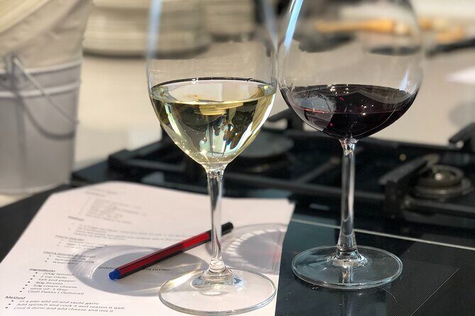 Santorini Cooking Class Gastronomy Experience & Wine Tasting - Lunch, wine pairing, and the moment the meal comes together