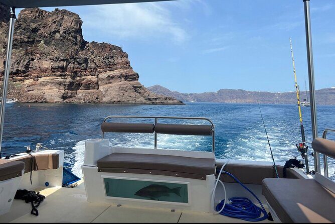 Santorini Fishing Private Cruise boat tour - BBQ, Snorkeling - From Ormos Ammoudiou to the Caldera: Your 5-Hour Flow