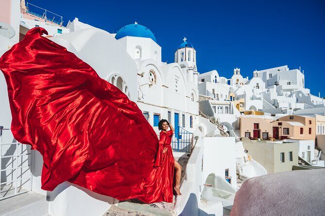 Santorini flying dress photo - The Best Parts: What the Experience Does Really Well