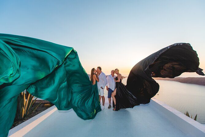 Santorini flying dress photo - A Realistic Consideration: Changing Clothes in a Public Area