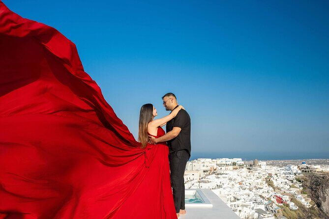 Santorini: Flying Dress Photoshoot - Where the Best Photos Usually Come From in a Short Session