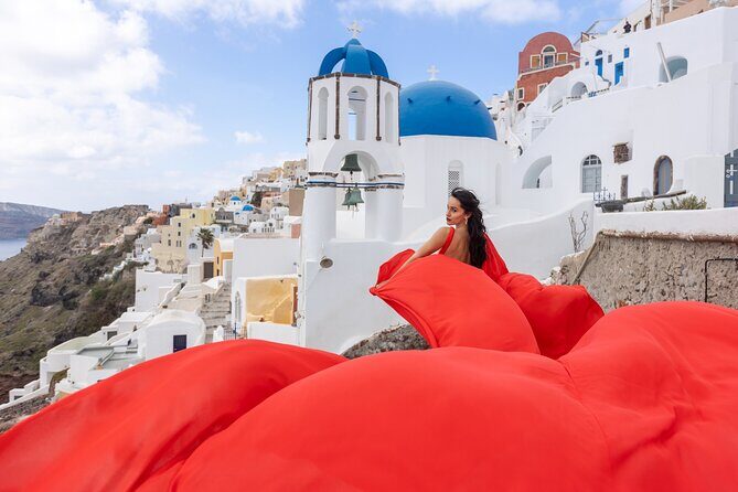 Santorini Flying Dress Photoshoot with a Pro Photographer - Key Things You’ll Actually Care About