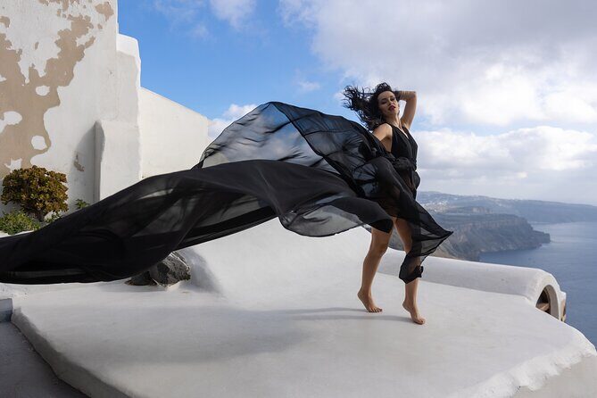 Santorini Flying Dress Photoshoot with a Pro Photographer - Price and Value: What $238.28 Buys You in Oia