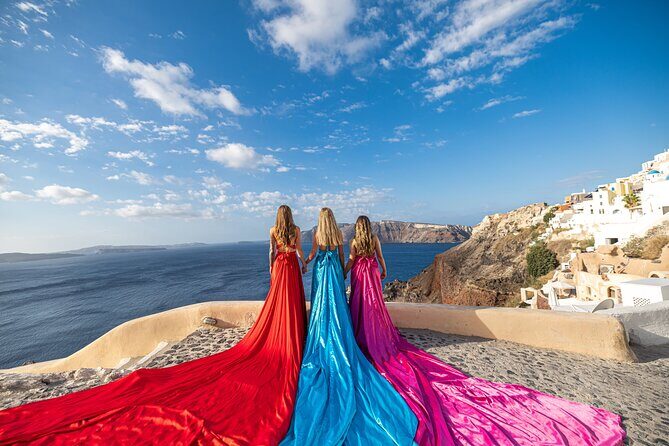Santorini: Flying Dress Professional Photography <em>Dress Included</em> – The Walk Is Part of the Price You Pay (So Make It Count)’ /><br />
Here’s the one practical reality that comes up hard: there’s a lot of walking, climbing, and time spent moving between spots to get the right backgrounds. You’ll want to plan for that before you commit.</p>
<p><p>My advice is simple:</p>
</p>
<ul>
<li>wear <strong>comfortable shoes</strong>, not your “pretty for the restaurant” pair</li>
<li>bring sunscreen and something to cool down (a mini fan can be useful)</li>
<li>pack a small towel or cloth if you want to dab sweat and freshen up</li>
</ul>
<p><p>One review tip is especially worth considering: leaving shoes out of the photos can lead to nicer visuals, and barefoot can look great if you’re comfortable doing it and the ground allows. Since the tour doesn’t provide footwear guidance beyond overall comfort, you should think about what’s realistic for you.</p>
</p>
<p><p>If you’re thinking about the photos as a long-term memory, the walking is usually what creates that wow factor. But you should go in ready.</p>
</p>
<h2 id="timing-for-light-late-afternoon-often-feels-better">Timing for Light: Late Afternoon Often Feels Better</h2>
<p><img src=