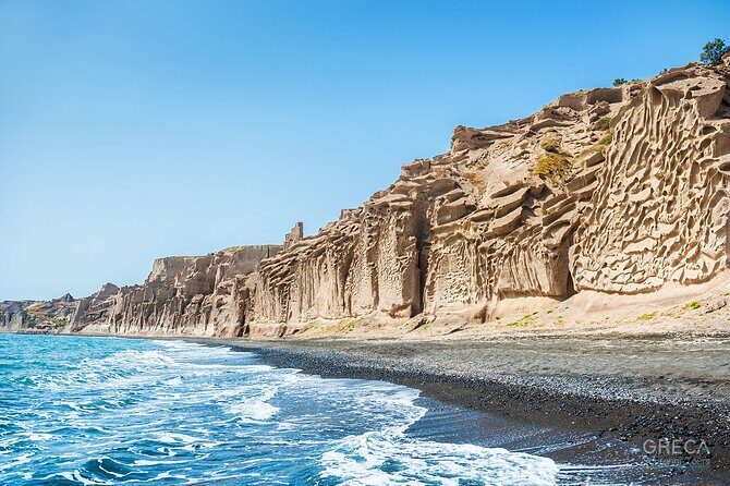 Santorini Full-Day Private Experience Wine Tasting Included - Perissa/Perivolos black sand: the long beach break with real beach services