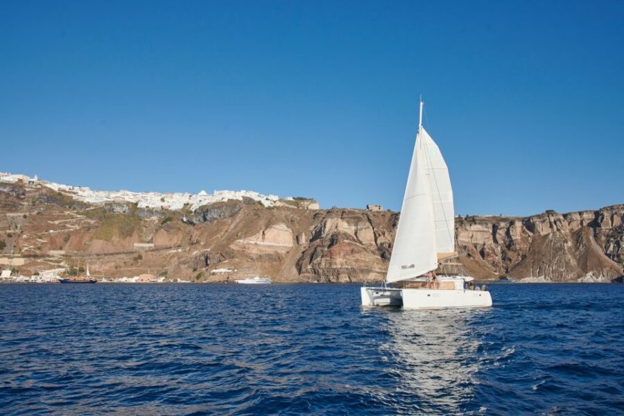 Santorini Gold Catamaran Cruise with Snorkel, BBQ & Open Bar - Is it worth $117? Yes, if you want a full package