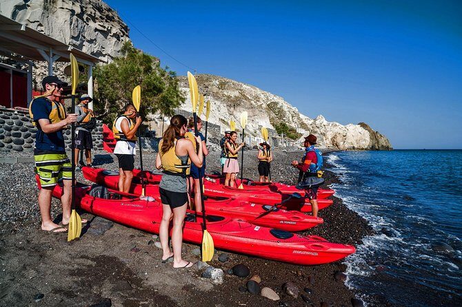 Santorini Guided Sea Kayaking with Light Lunch and Pick-up Option - What’s Included vs. What You Need to Bring (So You Don’t Suffer)