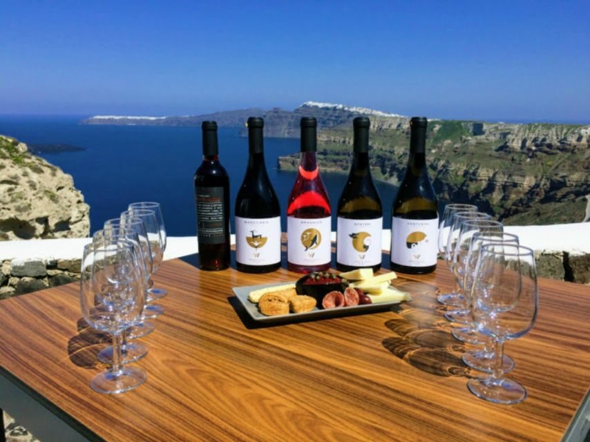 Santorini: Guided Tour to 3 Wineries with Wine Tastings - Getting there: pickup in Thera and a Mercedes minivan ride