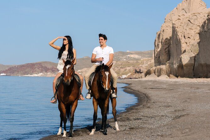 Santorini: Horse Riding to the Black Sandy Beach (Eros beach) - Safety, Helmets, and Riding Comfort for Beginners