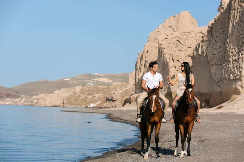 Santorini: Horseback Riding on the Black Sandy Eros Beach - Your horses, the safety rhythm, and how guides keep first-timers comfortable