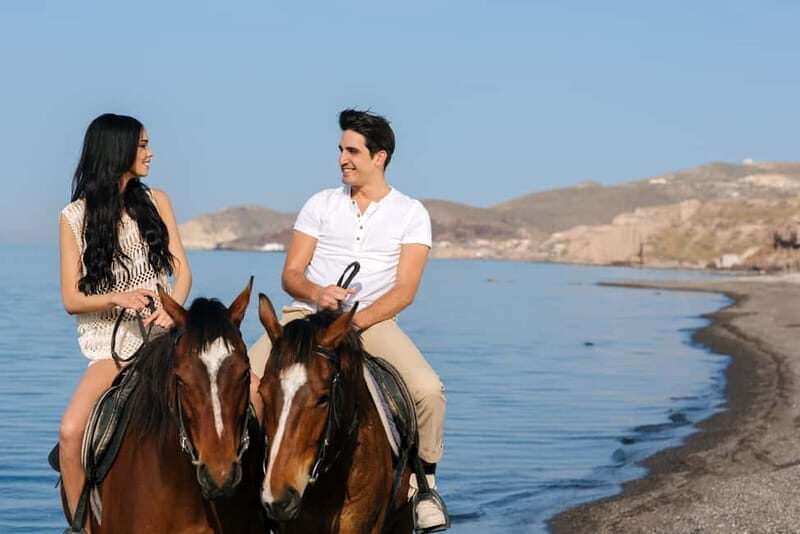 Santorini: Horseback Riding on the Black Sandy Eros Beach - The ride to the coast: volcanic canyons, cliffs, and why this route feels special