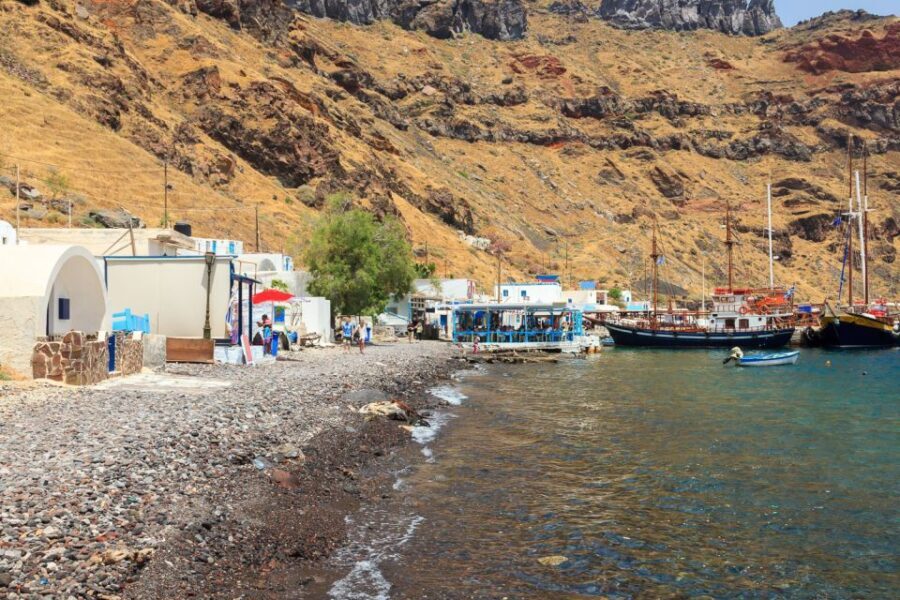 Santorini Island Bus Tour and Caldera Sunset Cruise - Thirasia and Manola: Beach Time and the Seasonal Docking Change