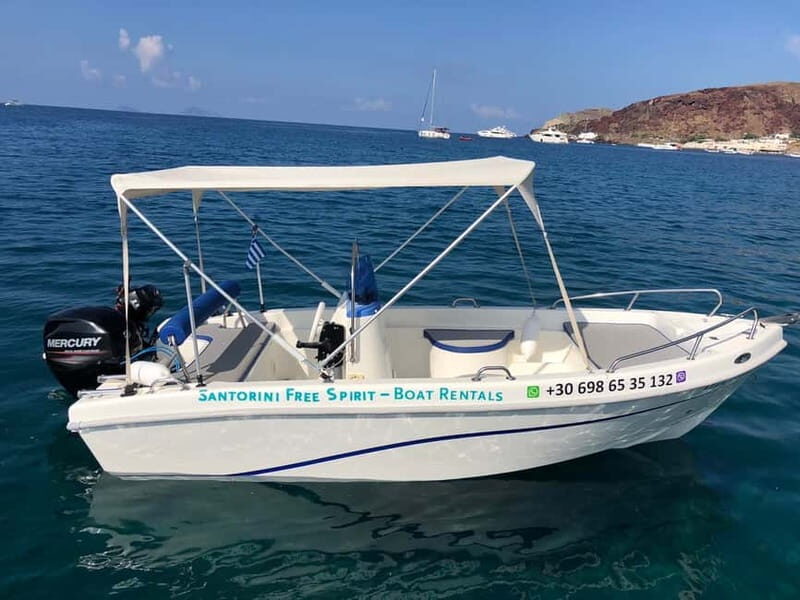 Santorini: License-Free Boat Rental with Ice, Water, & Fruit - Key highlights you’ll actually care about