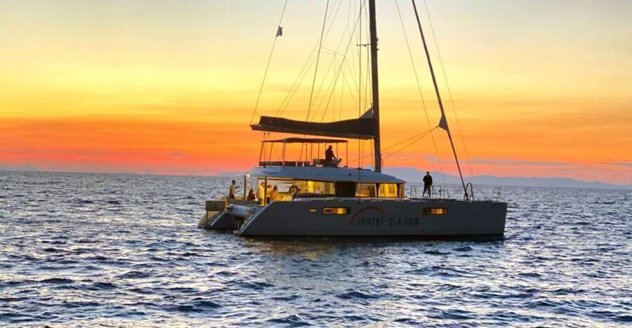 Santorini: Luxurious Catamaran Cruise with Meal & Open Bar - The Boat Setup: Newer Catamarans and a Comfort-First Vibe