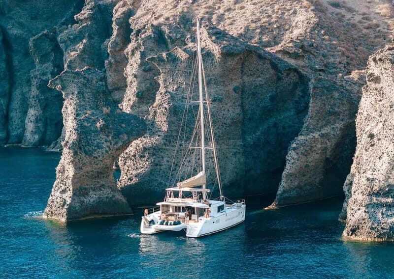 Santorini: Luxury Catamaran Cruise with Lunch, BBQ & Drinks - Getting Picked Up: Pickup Areas and the Easiest Way to Join