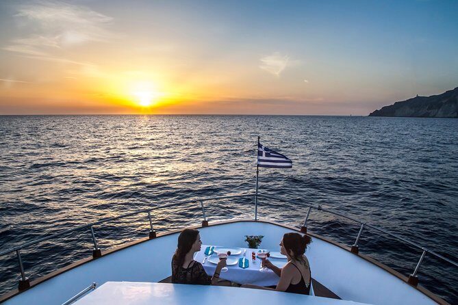 Santorini: Motor Yacht Sunset Cruise with 5-Course Dinner - Hotel Pickup and the 3:30 pm Departure: Timing Shapes the Sunset
