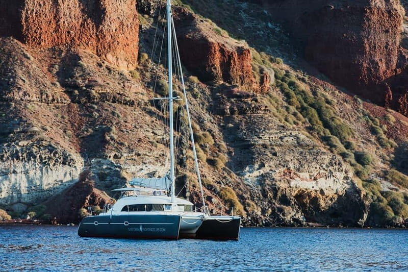 Santorini: Private Catamaran Cruise with BBQ Meal and Drinks - Ammoudi Bay to the Caldera: why this start matters