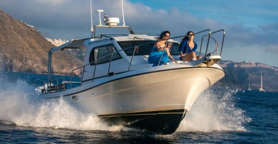 Santorini Private Cruise boat fishing tour - BBQ, Snorkeling - The fishing strategy: keep moving until you’ve caught what you want