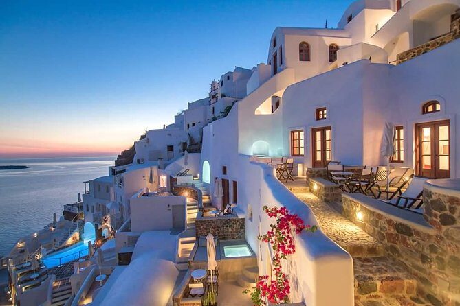 Santorini Private Custom Tour 6 - Hours - Firostefani and the blue-domed church viewpoint: short stop, big payoff