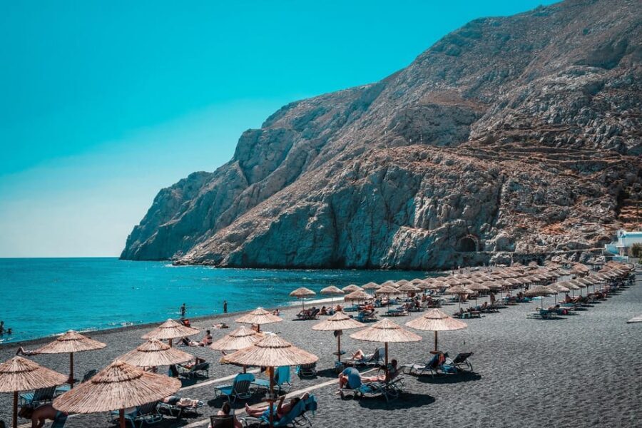 Santorini: Private Customizable Tour with Flexible Lenghts - Black sand and Red Beach: pick your beach based on energy and weather