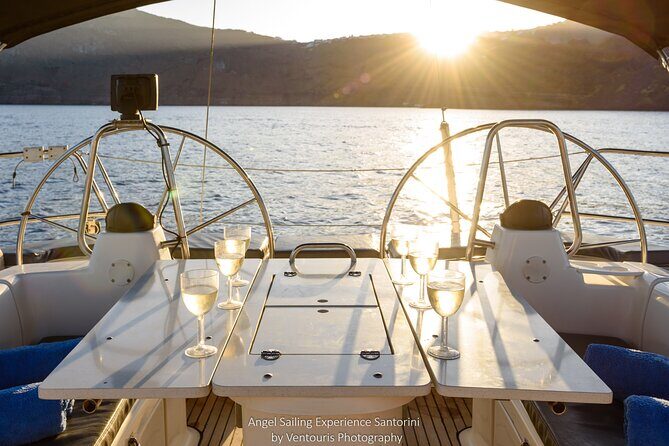 Santorini Private Daytime Sailing Tour with Meal, Drinks &Transfer included - Crossing between the volcanoes: lighthouse, hot springs, and east-facing wonder