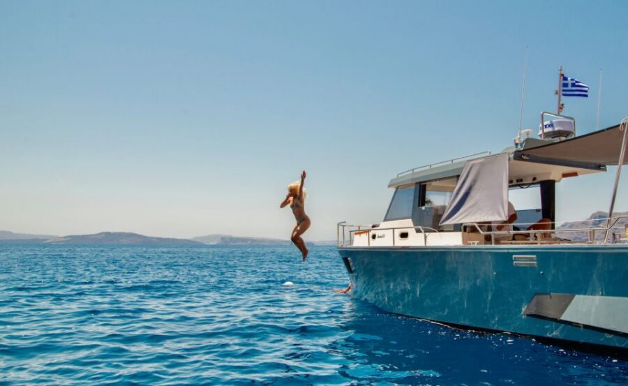 Santorini: Private Diamond 36 Motor Yacht Caldera Cruise - Why the Diamond 36 feels like a different class of Santorini cruise
