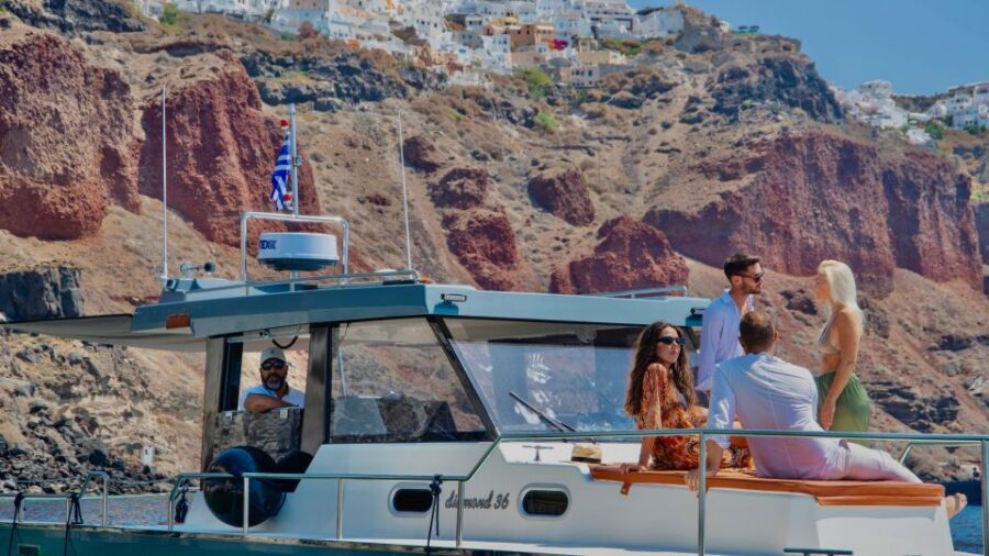 Santorini: Private Diamond 36 Motor Yacht Caldera Cruise - Price and value: what $147 buys you on a private yacht