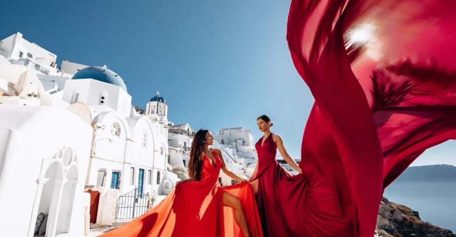 Santorini: Private Flying Dress Photoshoot Experience - Posing guidance you’ll actually use in the moment