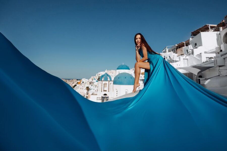 Santorini: Private Flying Dress Photoshoot Experience - Photo delivery timeline: fast first results, full edits later