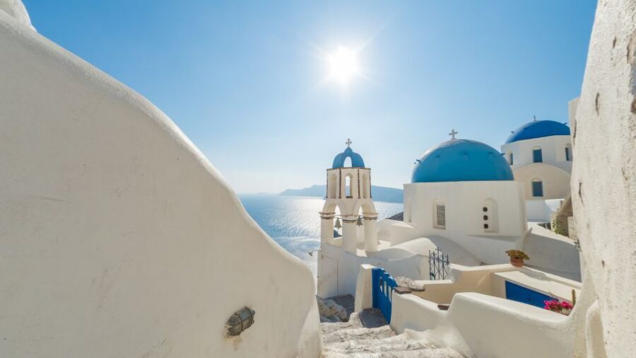Santorini : Private Half Day - Best of & Wine Tasting Tour - Fira: cliffside alley wandering, museum/cathedral area, and market energy