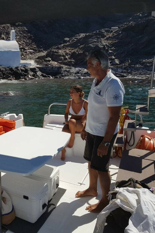 Santorini: Private Motorboat Cruise and Volcano Hike - Palea Kameni Snorkeling: Sun, Sulfur, and Gear That Gets You Ready