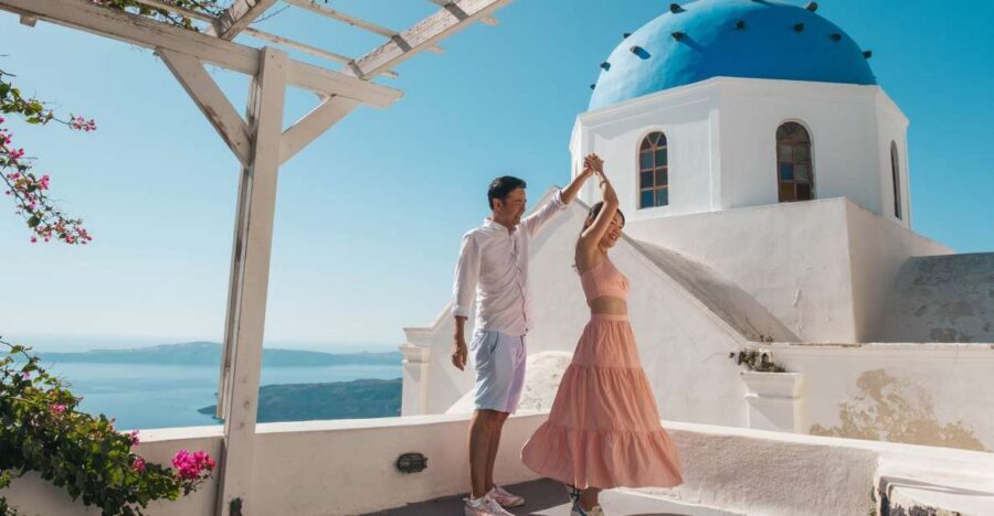Santorini Private Photoshoot - Oia Marble Streets to the Castle to the Blue Domes