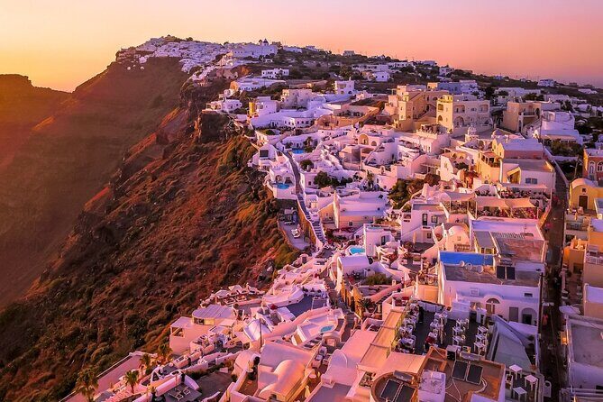 Santorini Private Tour 5hours Wine and local product tasting - Perissa Black Sand Beach (15 minutes) and Red Beach (20 minutes): volcanic contrast fast