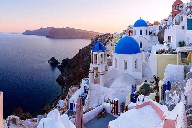 Santorini Private Tour With Food Experience - Firostefani at Mama Thira Tavern and the Blue-Domed Church Icon