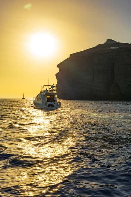 Santorini: Private Yacht Experience of Timeless Elegance - Red Beach and White Beach: Scenic Pass-By Without the Hassle