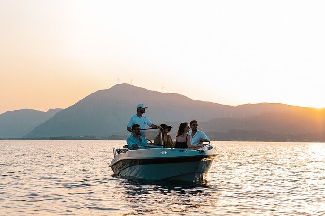 Santorini Rent a Boat - License free private cruise - The lunch stop: Thirassia tavern time without the bus ride energy