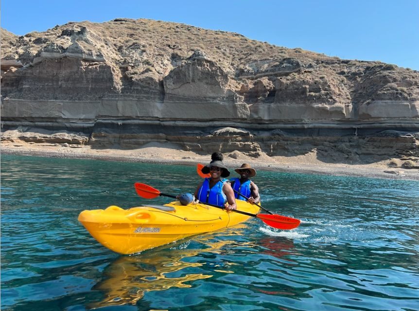 Santorini: Sea Caves Kayak Trip with Snorkeling and Picnic - Who should book this Santorini sea caves kayak trip