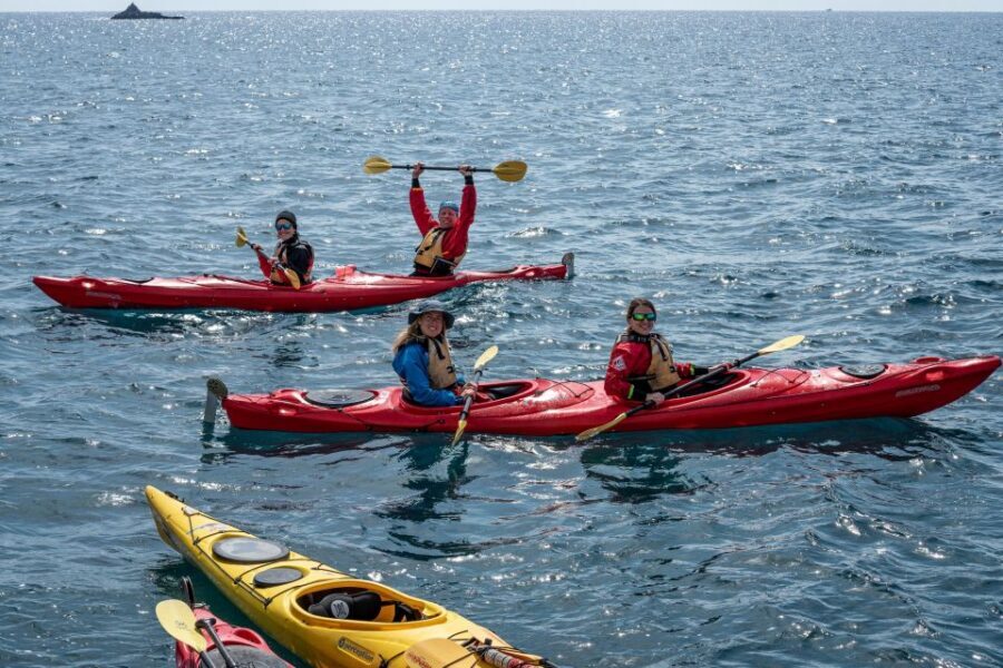 Santorini: Sea Kayaking with Light Lunch - Red Beach Paddle: Volcanic Color You Can Judge for Yourself