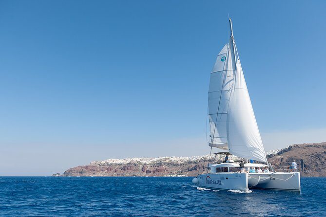 Santorini Small-Group Catamaran Sailing Trip(BBQ,drinks, transfer) - Hot Springs Dip: Mineral Water with a Safety-First Approach