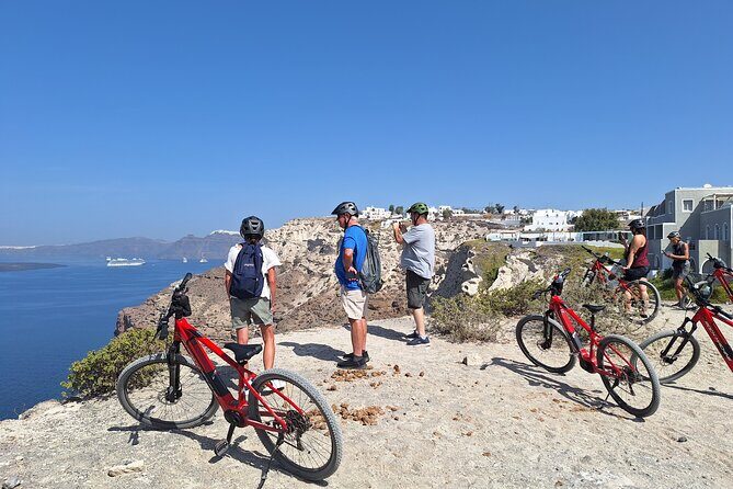 Santorini Small Group Guided E-bike Tour & Local Tomato Museum - Megalochori’s village break is where the ride turns into island life