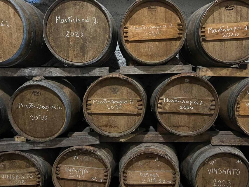 Santorini: Small-Group Sunset Wine Tour with Santo Winery - Stop 2: Estate Argyros for Cellar Time and Deeper Wine Comparisons