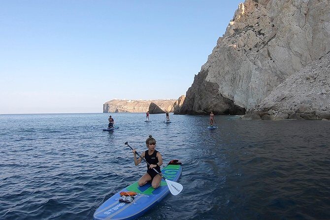 Santorini Stand-Up Paddle and Snorkel Adventure - Glide past Santorini cliffs instead of just looking at them