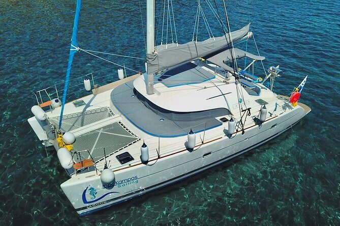 Santorini: Standard Small-Group Catamaran Cruise with Food/Drinks - Food and Drinks: a real BBQ moment, not just snacks