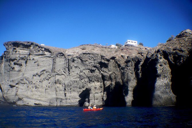 Santorini: Sunset Sea Kayak with Light Dinner with Pick-up Option - Kambia Beach and the Sea-to-Dinner Transition