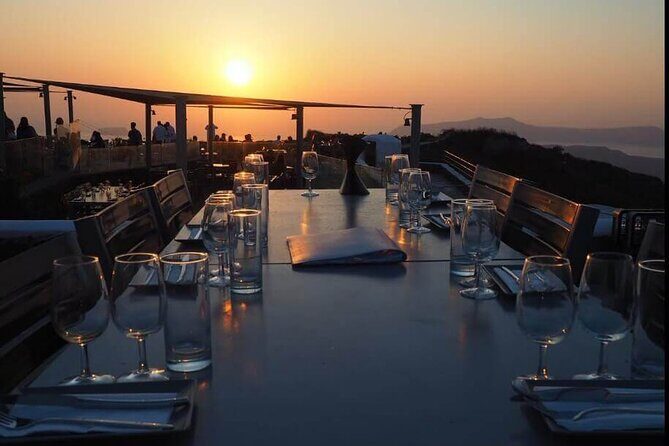 Santorini Sunset Wine Tour with Santo Winery Views - One Review Wobble to Keep You Grounded