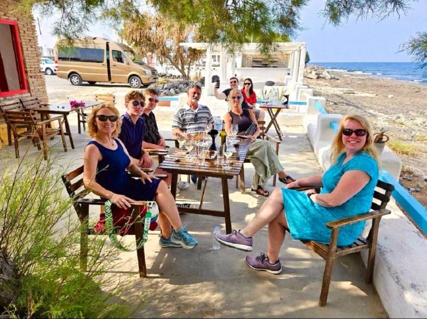 Santorini: Tour of Wineries with Wine Tasting & Food - Stop 1: Winery Photo Moment, Guided Tour, Then Local Snacks