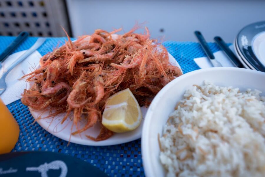 Santorini: Traditional Fishing Trip and Fresh Fish Lunch - Anchoring near the beaches you usually see from above